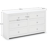 Radley 6 Drawer Chest - Black - RAD103