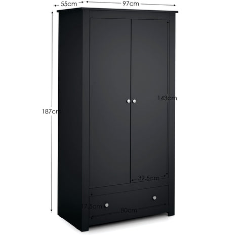 Radley Wardrobe - Black - RAD104