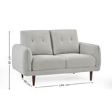 Remy 2 Seater Sofa - Grey - REM002