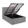 Rialto Ottoman Lift-Up Storage Bed - Light Grey / Double - RIA301