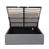 Rialto Ottoman Lift-Up Storage Bed - Light Grey / Double - RIA301