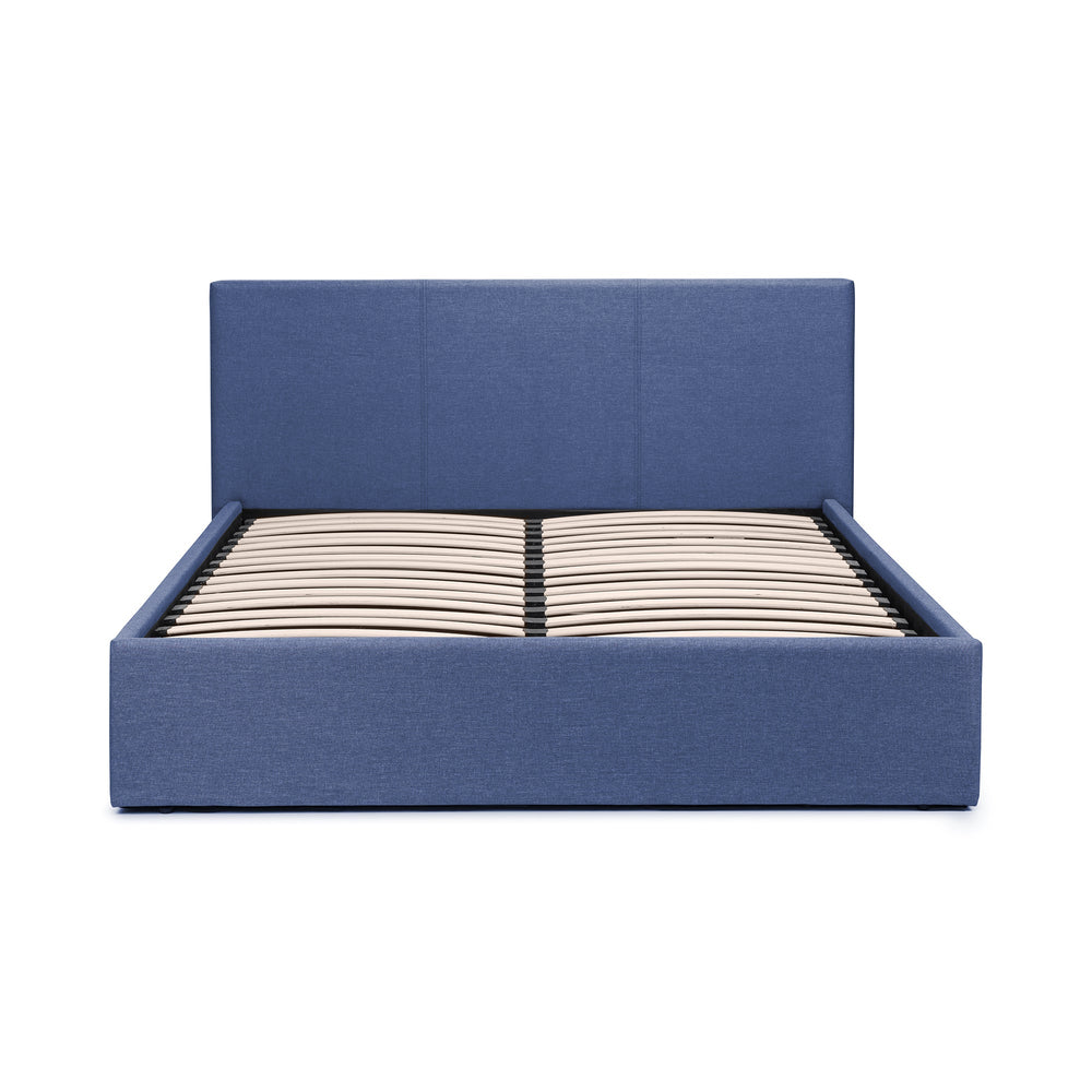 Rialto Ottoman Lift-Up Storage Bed - Light Grey / Double - RIA301