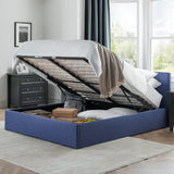 Rialto Ottoman Lift-Up Storage Bed - Light Grey / Double - RIA301