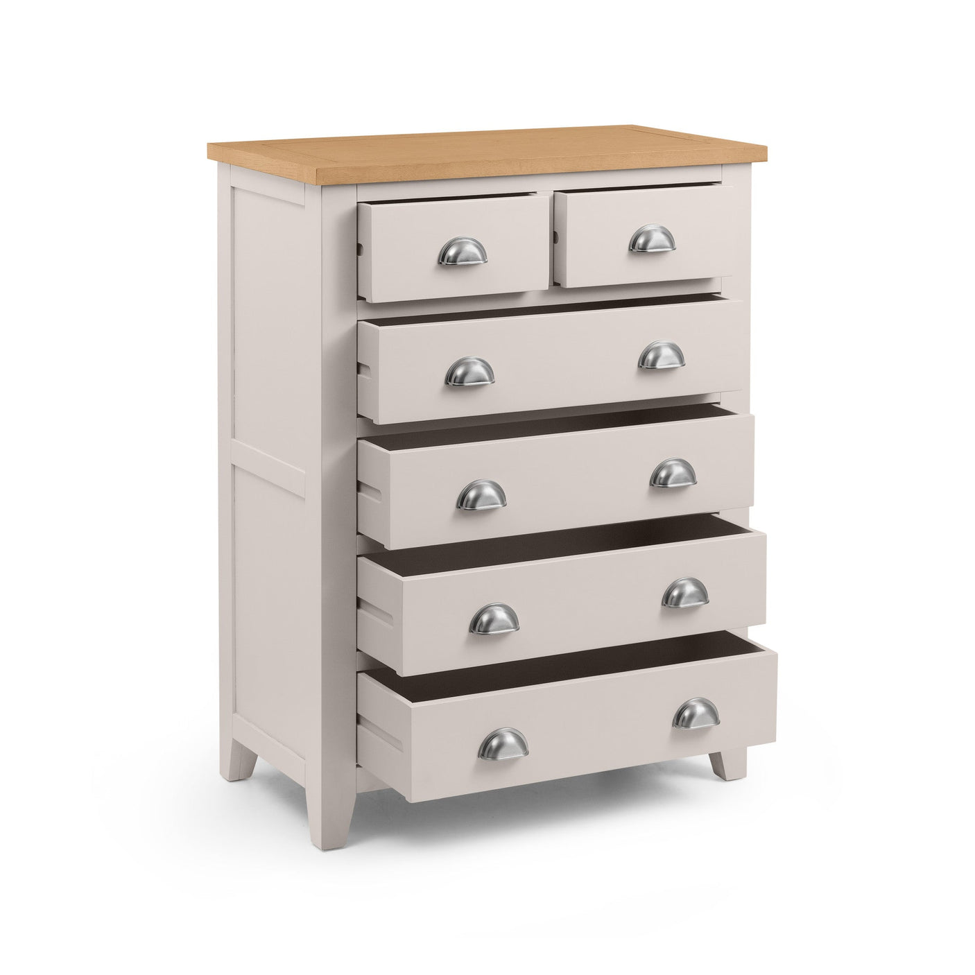 Richmond 4+2 Drawer Chest - Grey - RIC302