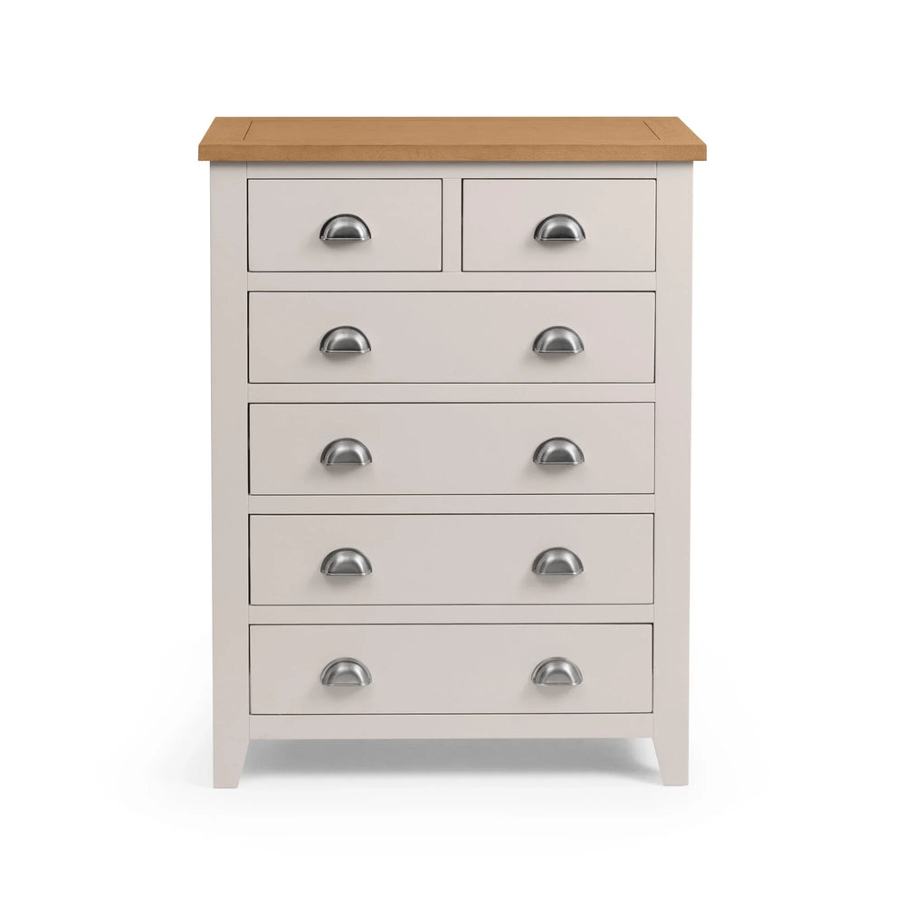 Richmond 4+2 Drawer Chest - Grey - RIC302