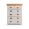 Richmond 4+2 Drawer Chest - Grey - RIC302