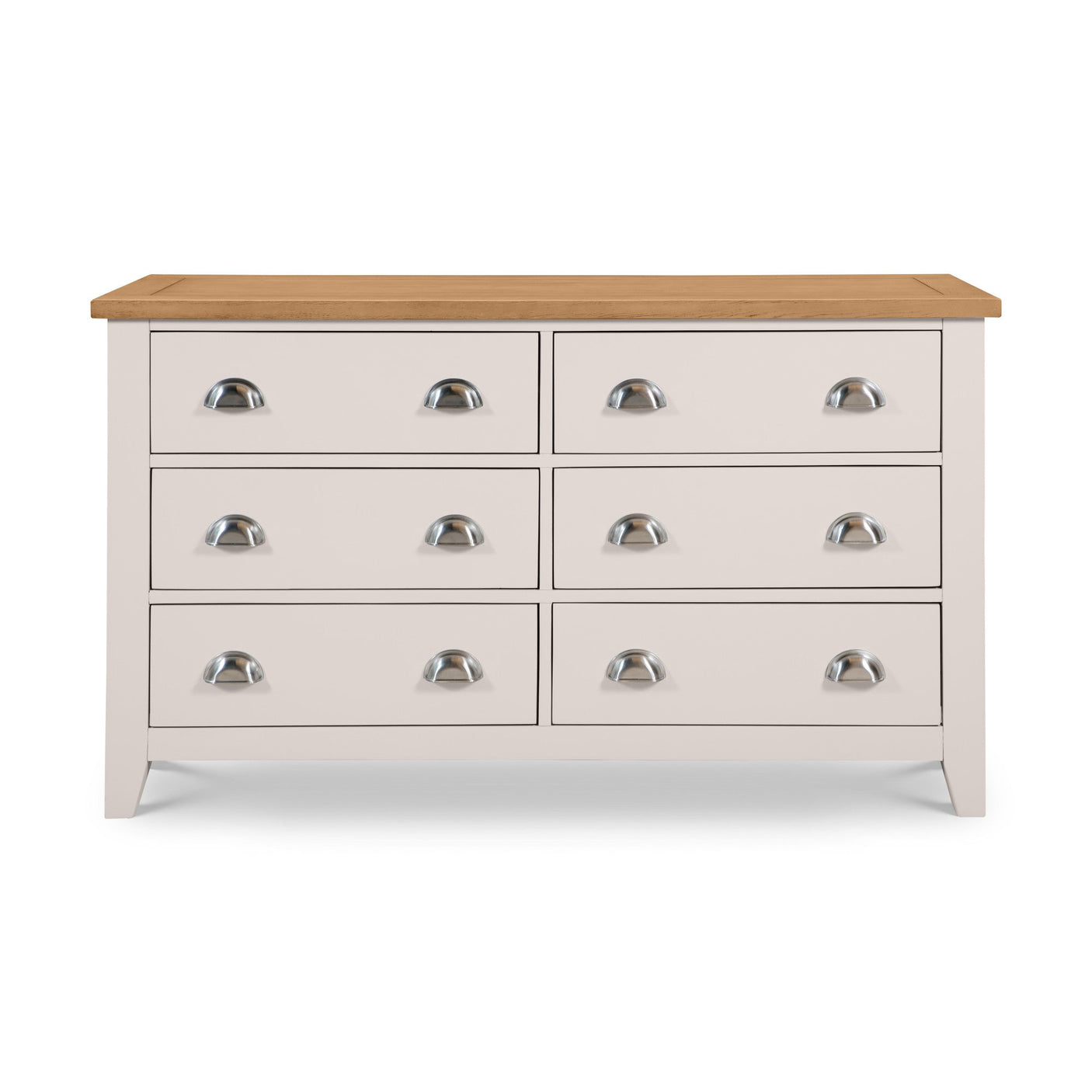 Richmond 6 Drawer Wide Chest - Grey - RIC303
