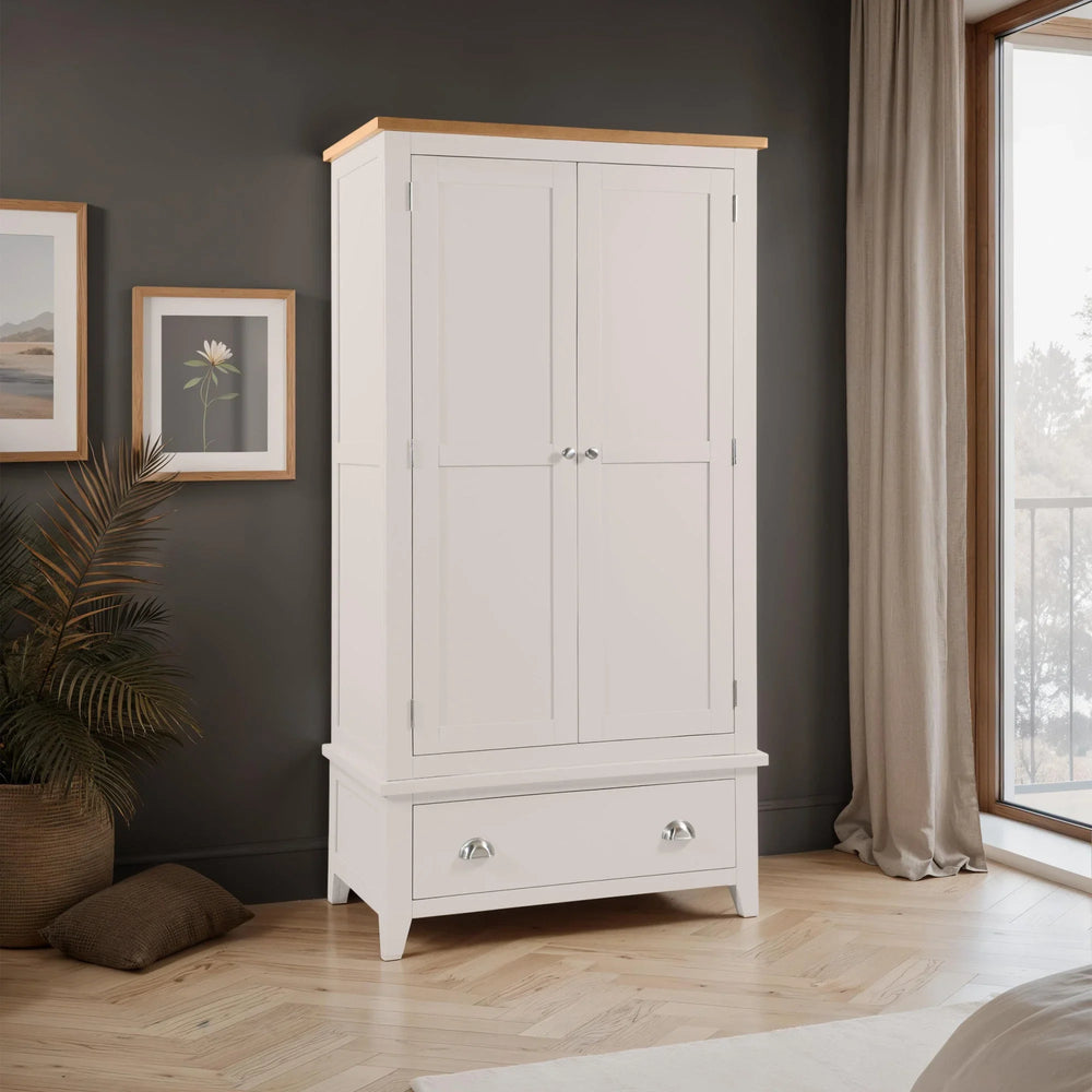 Richmond 2 Door 1 Drawer Wardrobe - Grey - RIC304