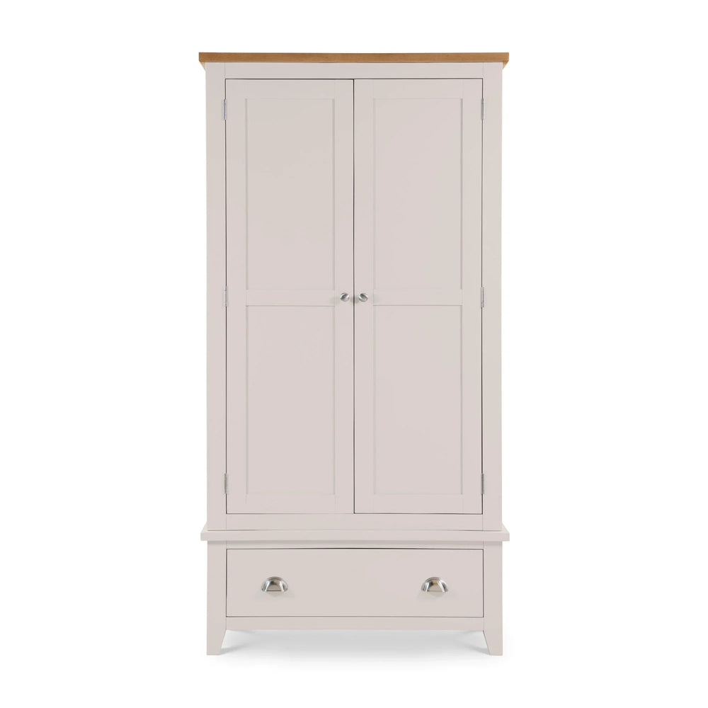 Richmond 2 Door 1 Drawer Wardrobe - Grey - RIC304