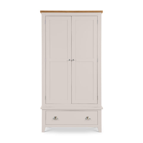 Richmond 2 Door 1 Drawer Wardrobe - Grey - RIC304