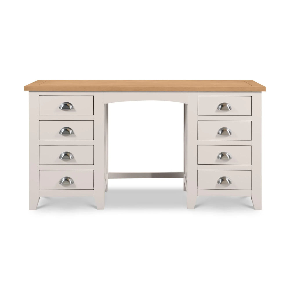 Richmond Twin Pedestal Dressing Table - Grey - RIC306