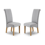 Rio Scrollback Fabric Chairs (Set of 2) - Grey - RIO102