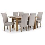 Rio Scrollback Fabric Chairs (Set of 2) - Grey - RIO102