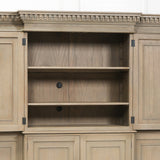Large Wooden Triple Breakfront TV Cabinet