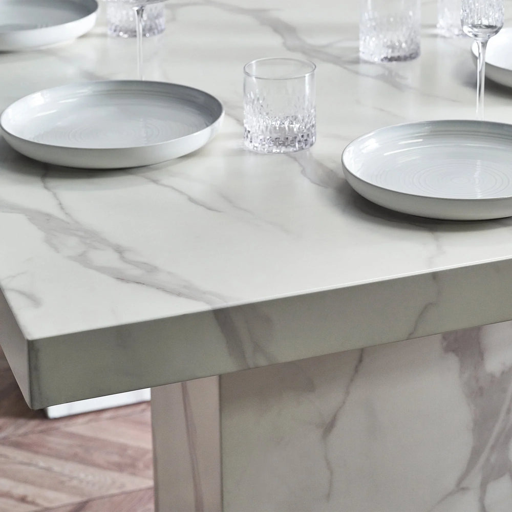 Rome Dining Table - White - ROM001