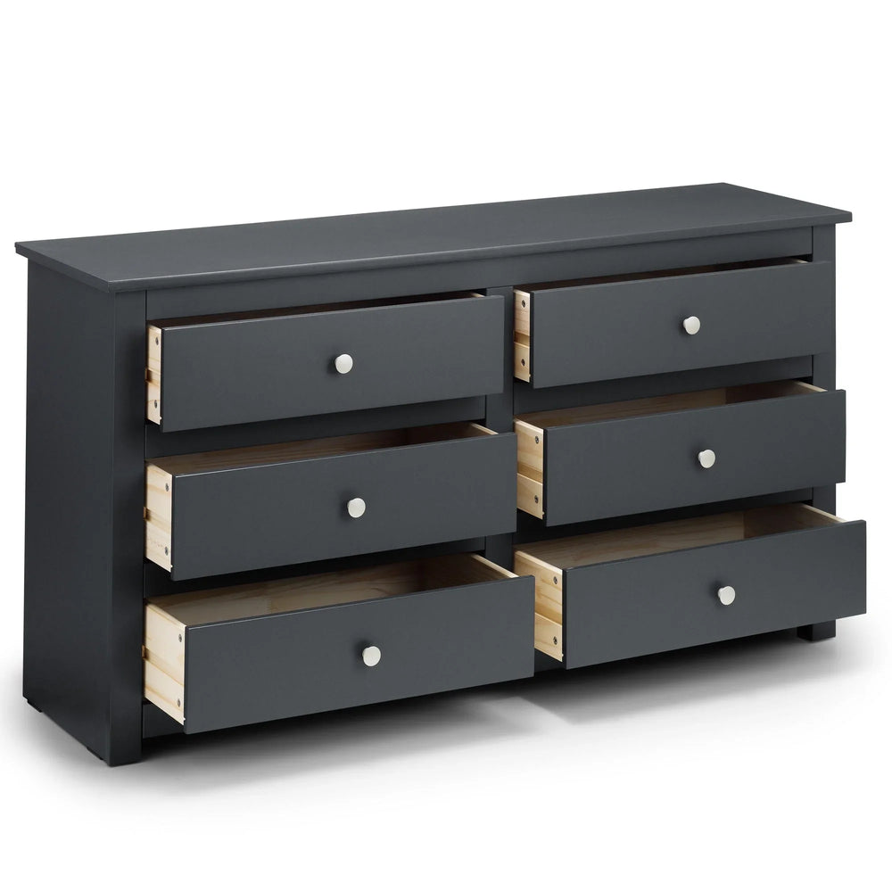 Radley 6 Drawer Chest - Black - RAD103
