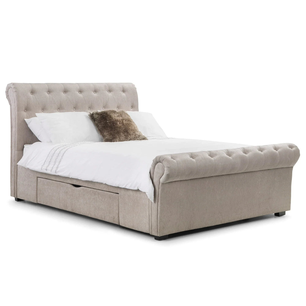 Ravello 2 Drawer Storage Bed - Beige / King - RAV004