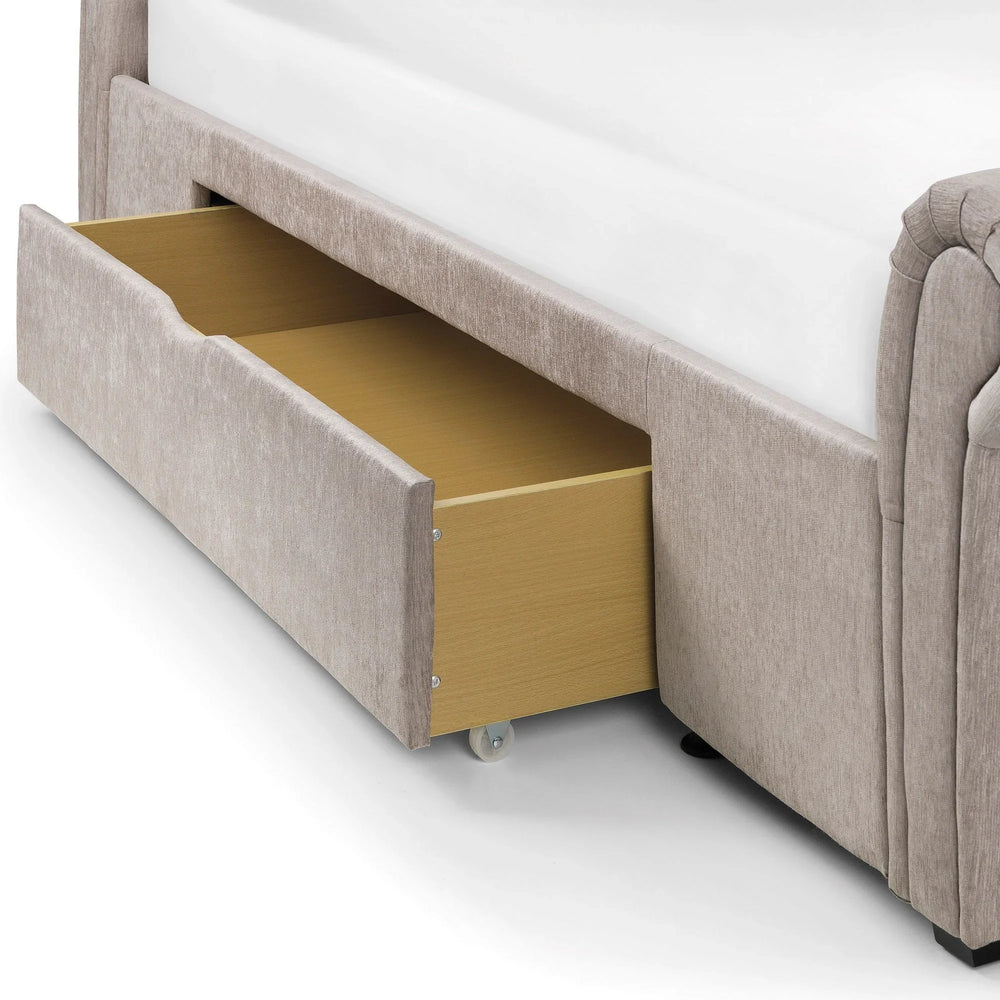 Ravello 2 Drawer Storage Bed - Beige / King - RAV004