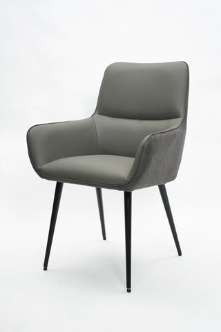 Rebecca Chair Grey Leather