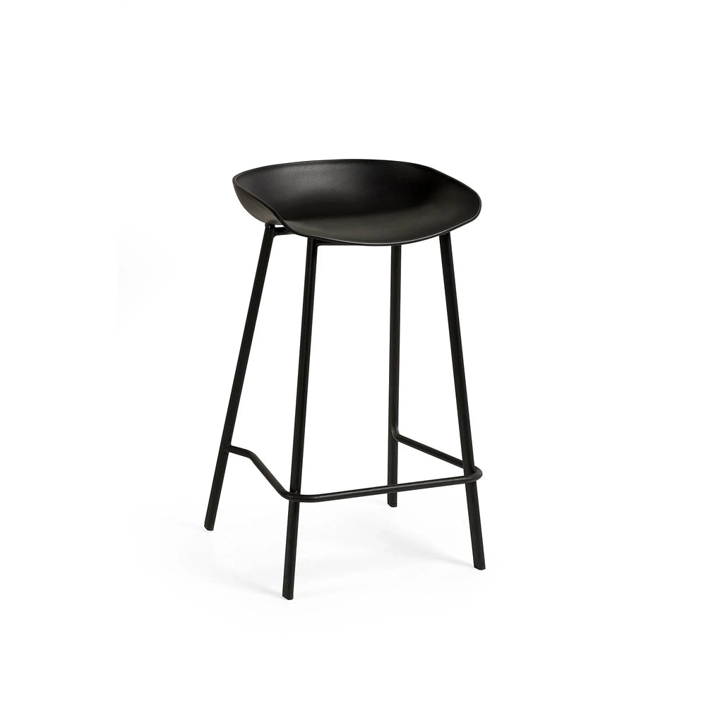 Renzo Bar Stool (Set of 2) - Black - REN012