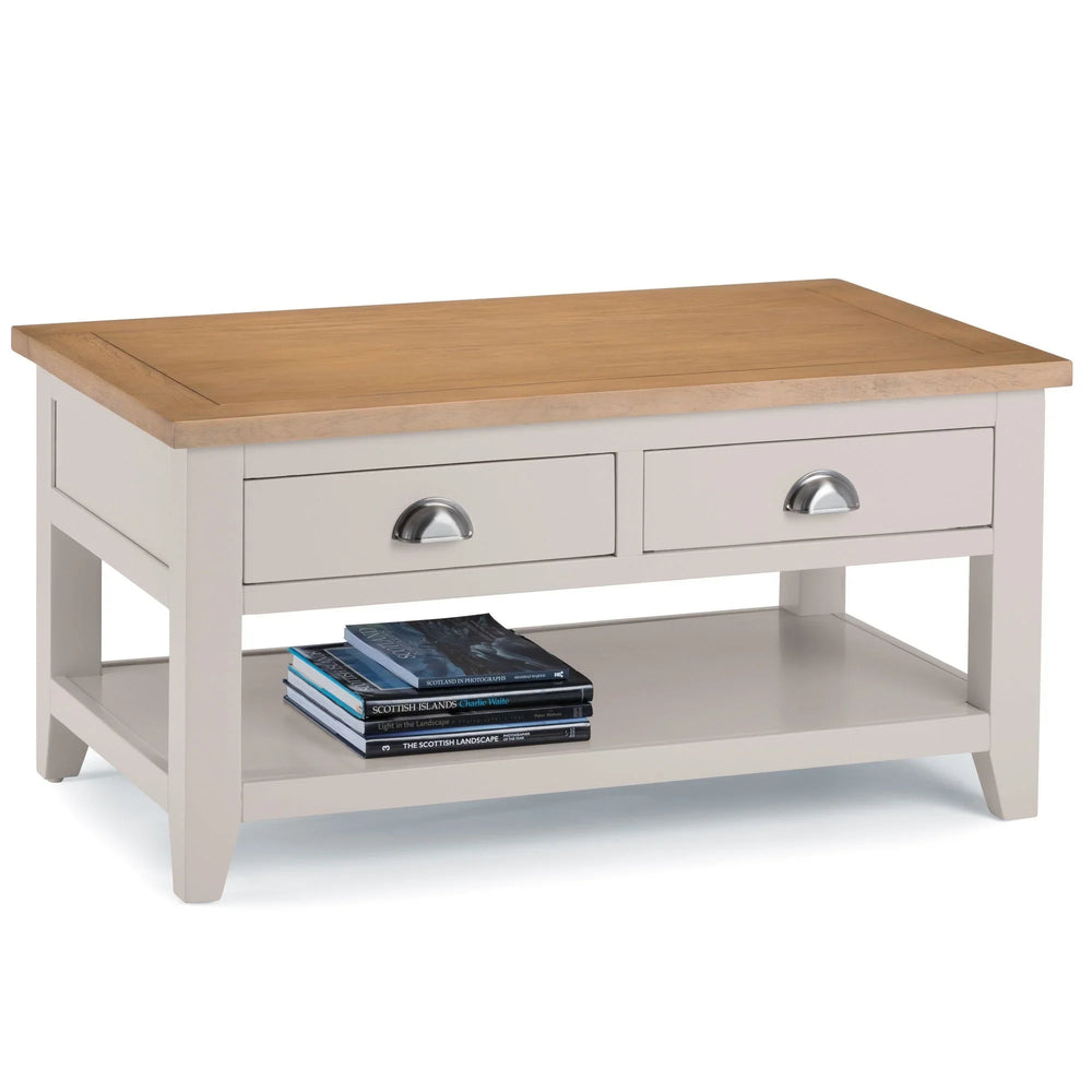 Richmond Coffee Table With 2 Drawers - Grey - RIC203