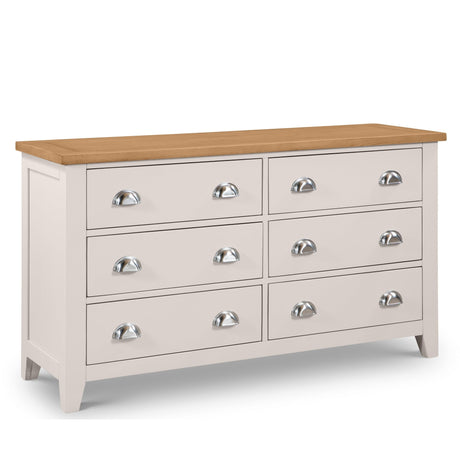 Richmond 6 Drawer Wide Chest - Grey - RIC303