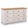 Richmond 6 Drawer Wide Chest - Grey - RIC303
