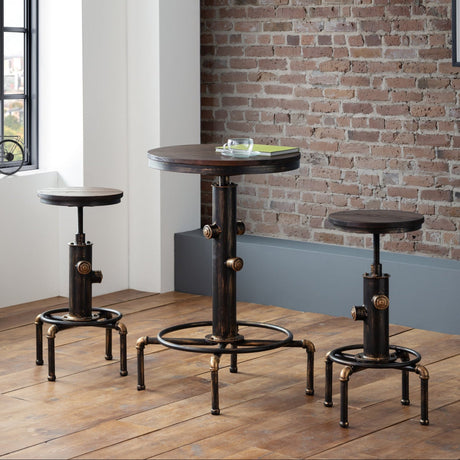 Rockport Pipework Barstool - Dark Brown - ROC001