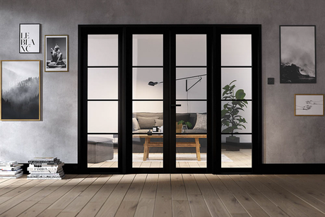 Room Divider Black Soho W8 LifeStyle - Standard - 2031 x 2478 (98") x 35mm