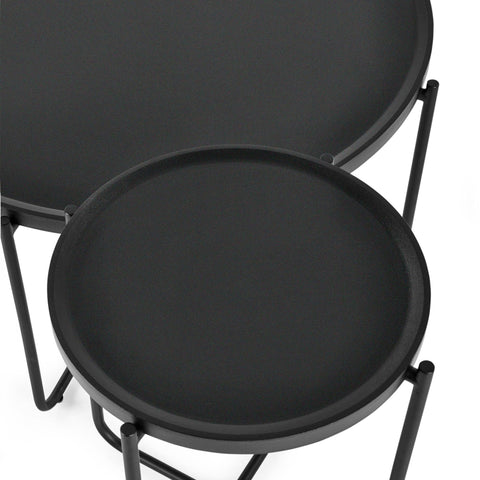 Sagrada Coffee & Lamp Table Set - Black - SAG001