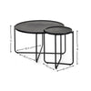 Sagrada Coffee & Lamp Table Set - Black - SAG001