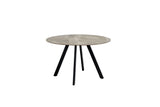 1.1m Grey Stone Round Dining Table - Stylish Modern Furniture