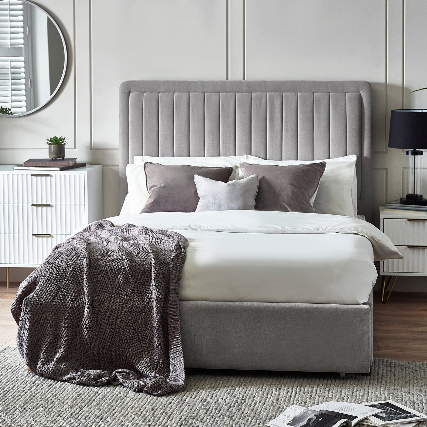 Savannah Bed - Grey / Double - SAV005