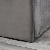 Shoreditch High Headboard Ottoman Lift-Up Storage Bed - Grey / Double - SHO201