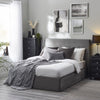 Shoreditch High Headboard Ottoman Lift-Up Storage Bed - Grey / King - SHO202