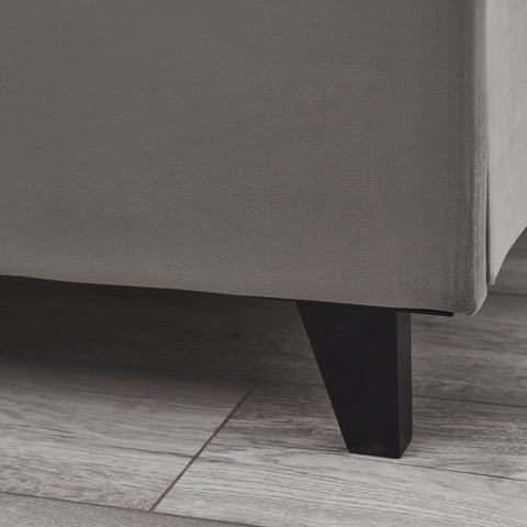 Shoreditch High Headboard Bed - Grey / Double - SHO203