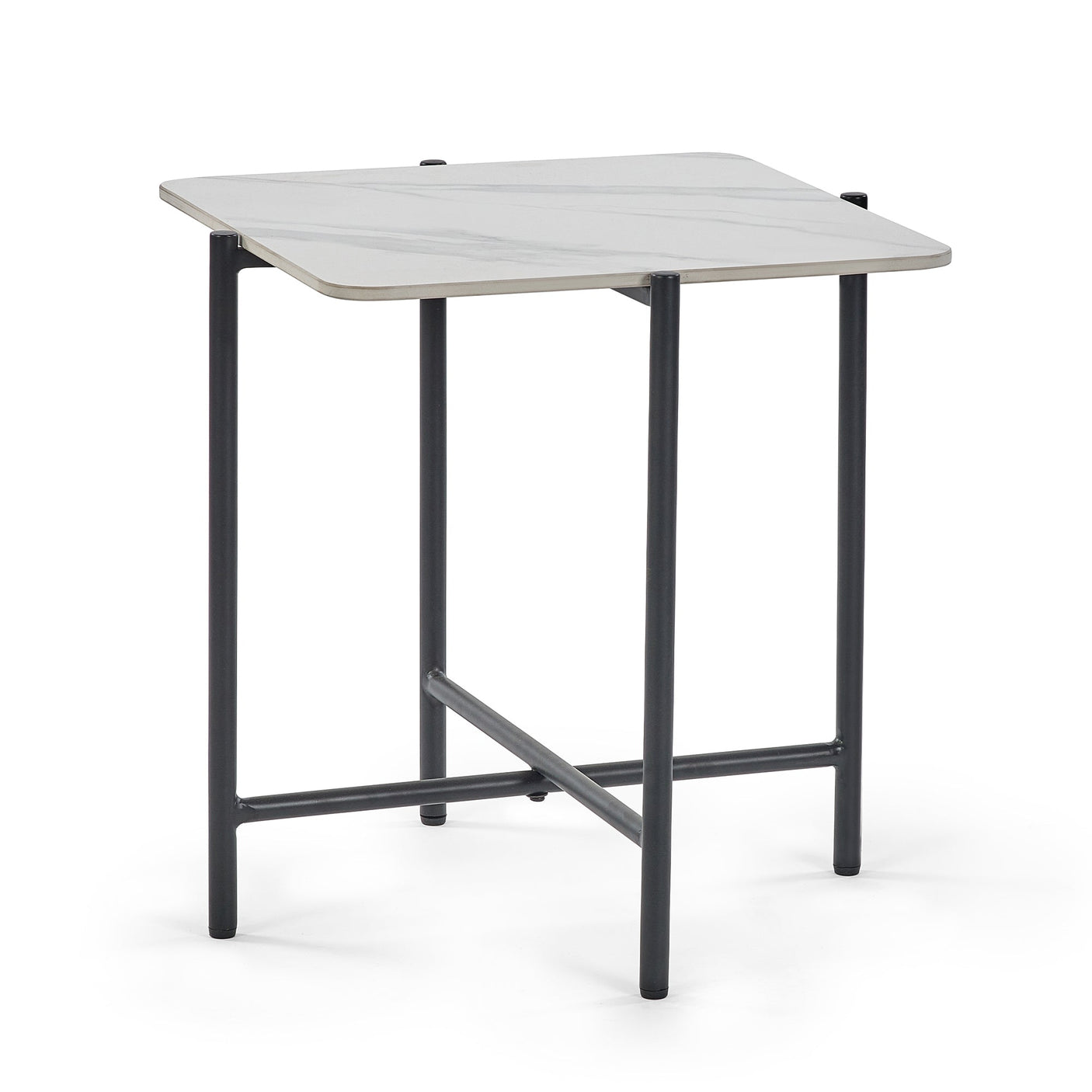 Siena Square Lamp Table - White - SIE002
