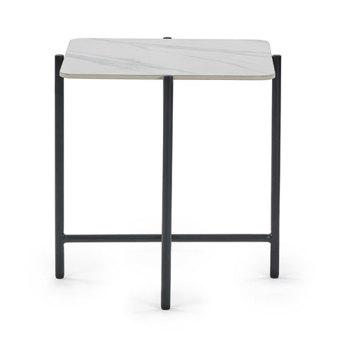 Siena Square Lamp Table - White - SIE002