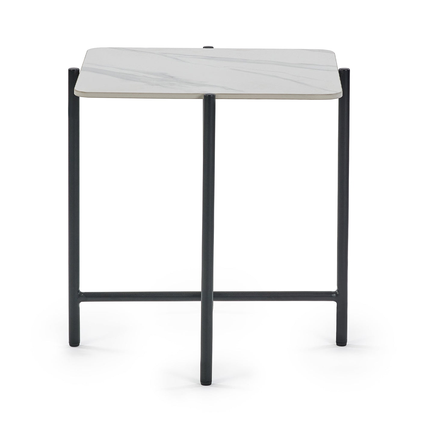 Siena Square Lamp Table - White - SIE002