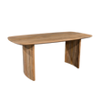 Wooden dining table on a white background