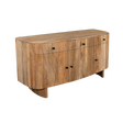 Wooden sideboard with four drawers on a white background