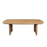Wooden coffee table on a white background