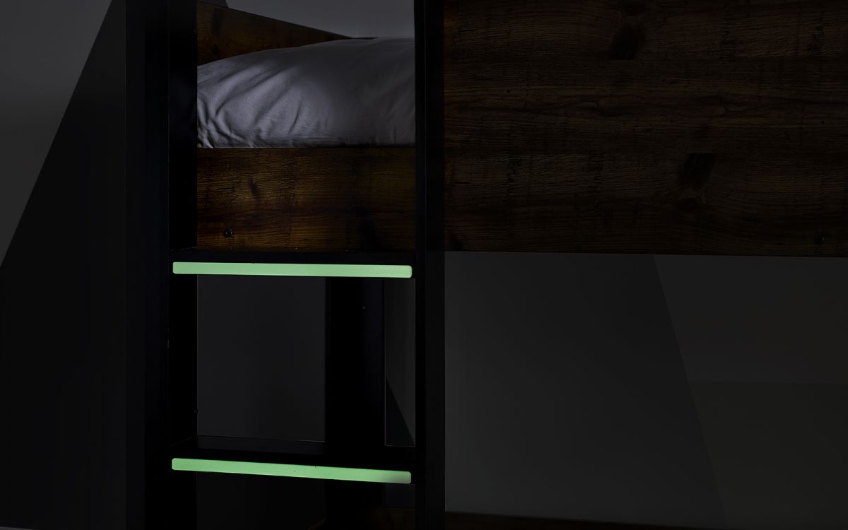 Solomon Bunk Bed -  Rustic And Black