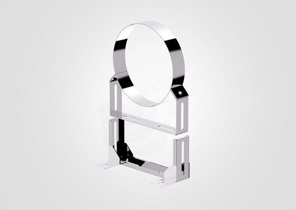 100mm adjustable wall bracket designed for mounting applications, featuring a sturdy metal construction with a polished finish.