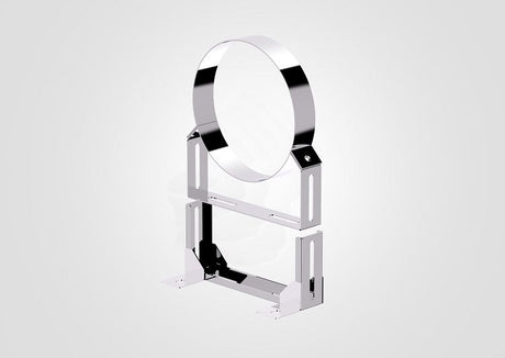100mm adjustable wall bracket designed for mounting applications, featuring a sturdy metal construction with a polished finish.