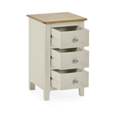 Somerset 3 Drawer Bedside - Oak - SOM002