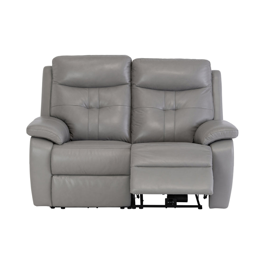 Stylish Grey Electric Leather Recliner Sofa for Two