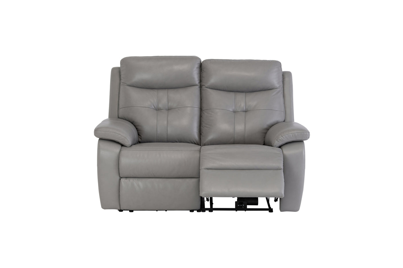 Stylish Grey Electric Leather Recliner Sofa for Two