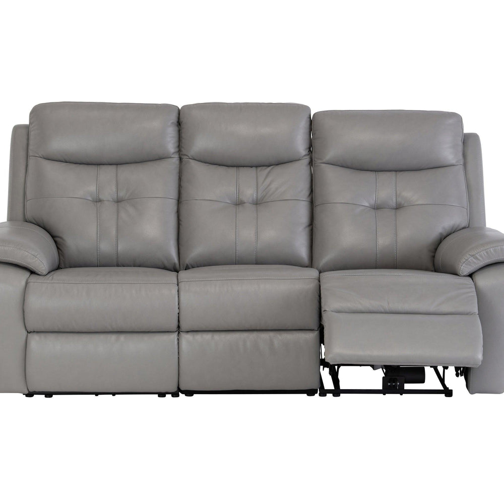 Grey Leather Electric 3-Seater Recliner Sofa for Ultimate Comfort