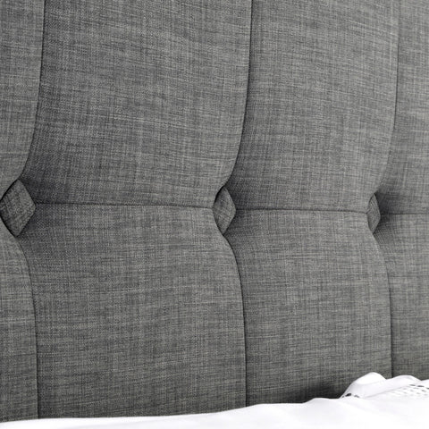 Sorrento High Headboard Bed - Grey / Double - SOR101